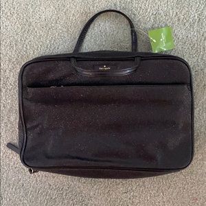 Kate Spade Black Glitter Travel Bag